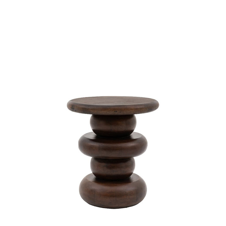 Sculpt Side Table Dark Wood