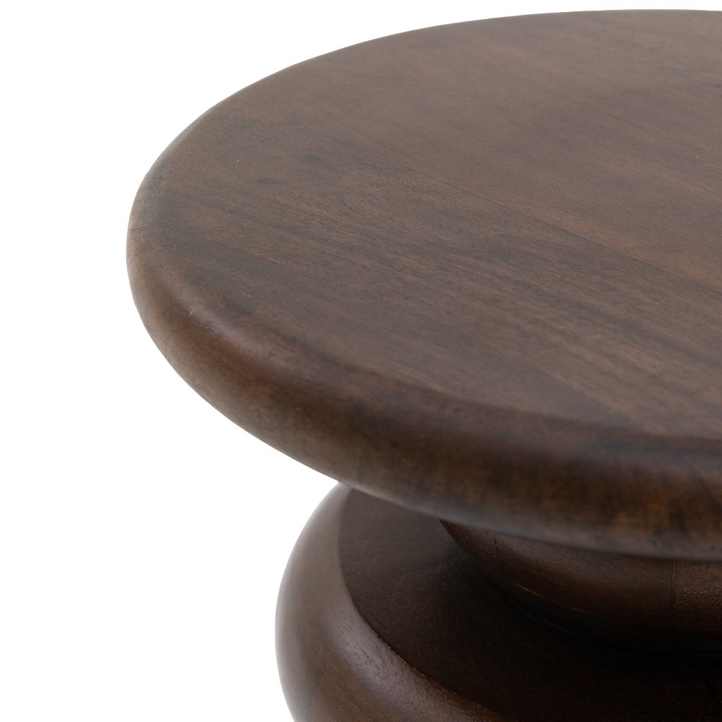 Sculpt Side Table Dark Wood