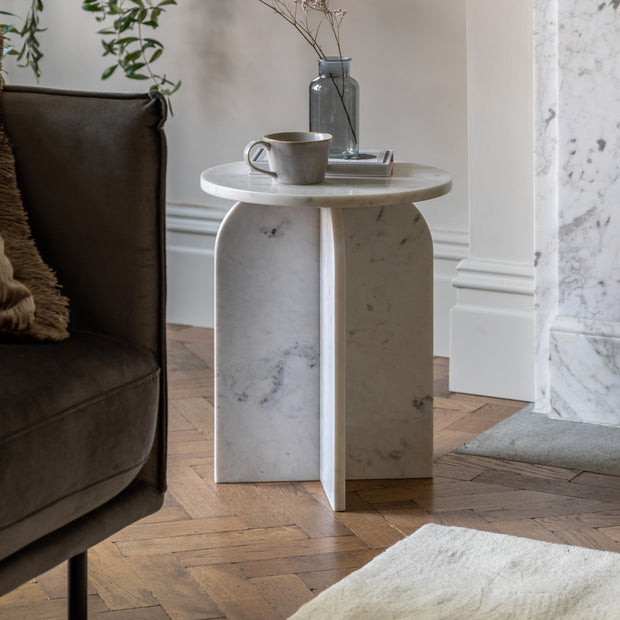 Amalfi Side Table in White