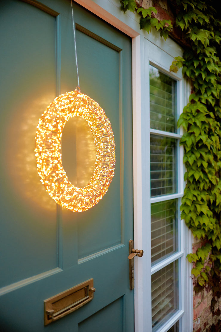 LED Copper Galaxy Christmas Wreath