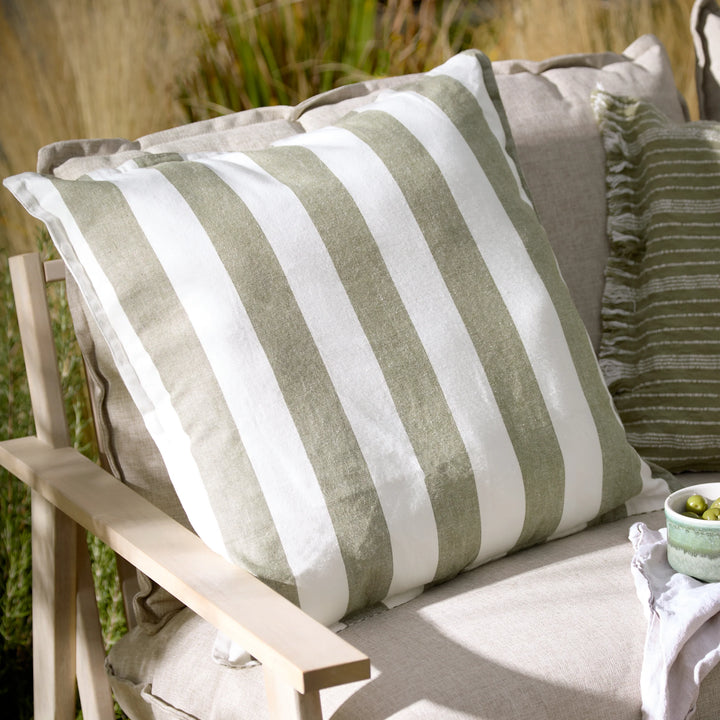 Hayle 100% Cotton Outdoor Cushion in Lichen