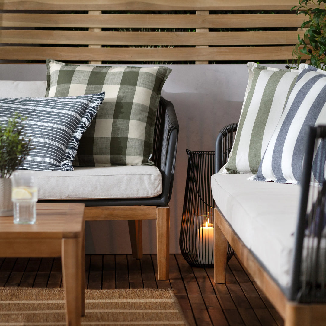 Hayle 100% Cotton Outdoor Cushion in Navy