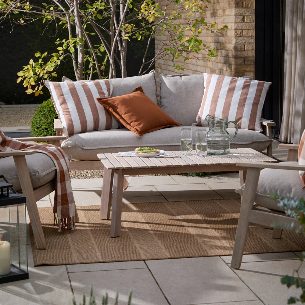 Hayle 100% Cotton Outdoor Cushion in Pecan