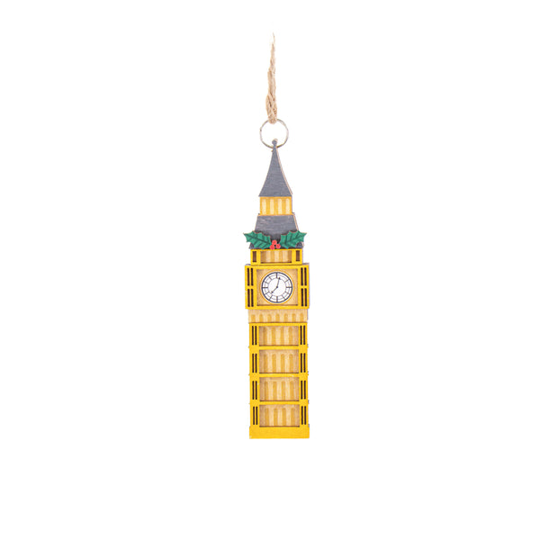 London Flat Wooden Decorations Set Of 3
