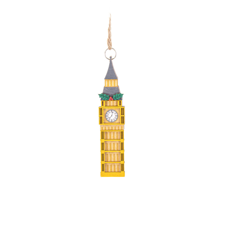 London Flat Wooden Decorations Set Of 3