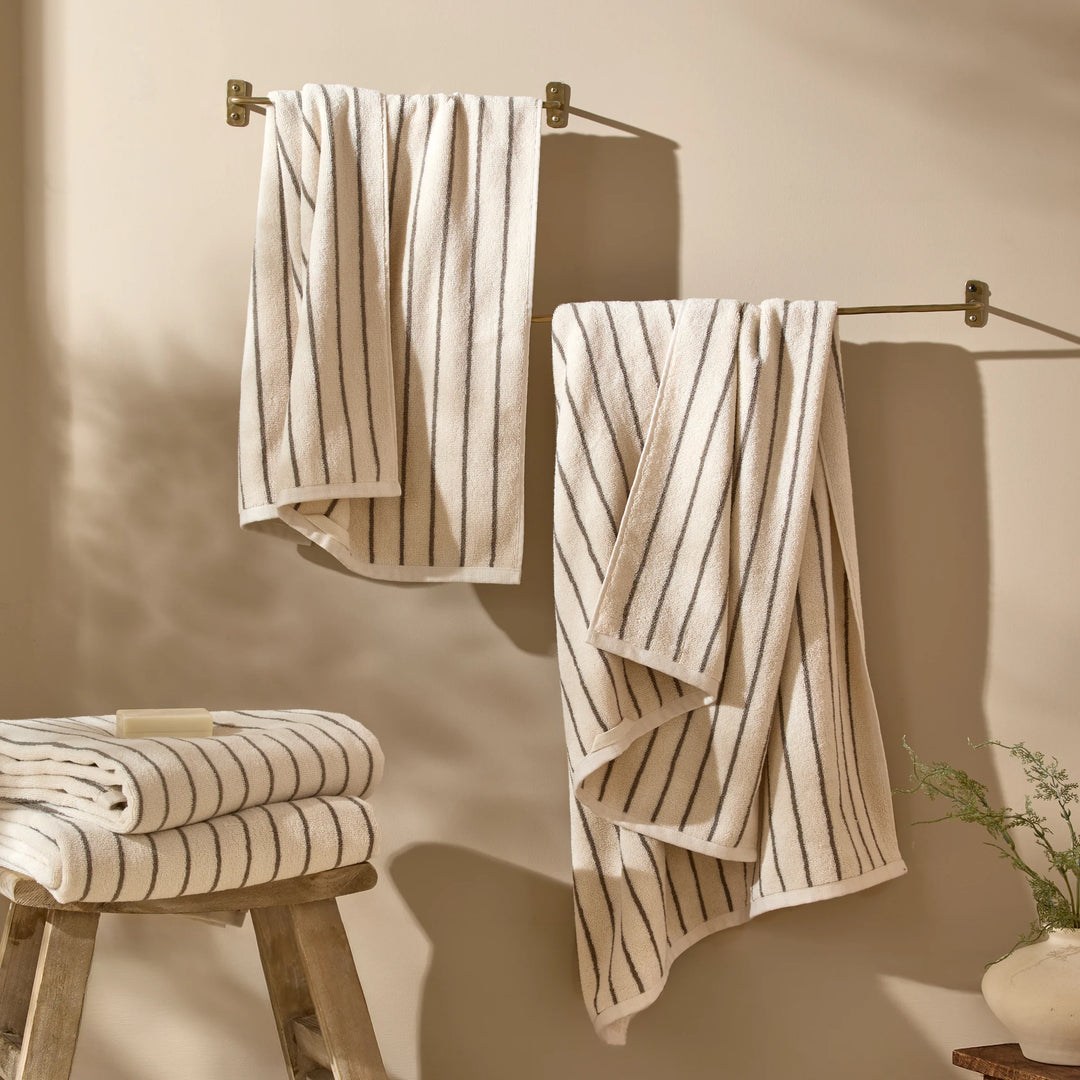 Yard Hebden Striped Towel in Mole