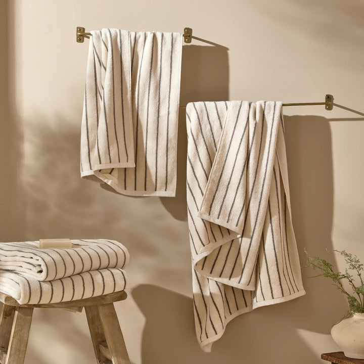 Yard Hebden Striped Towel in Mole