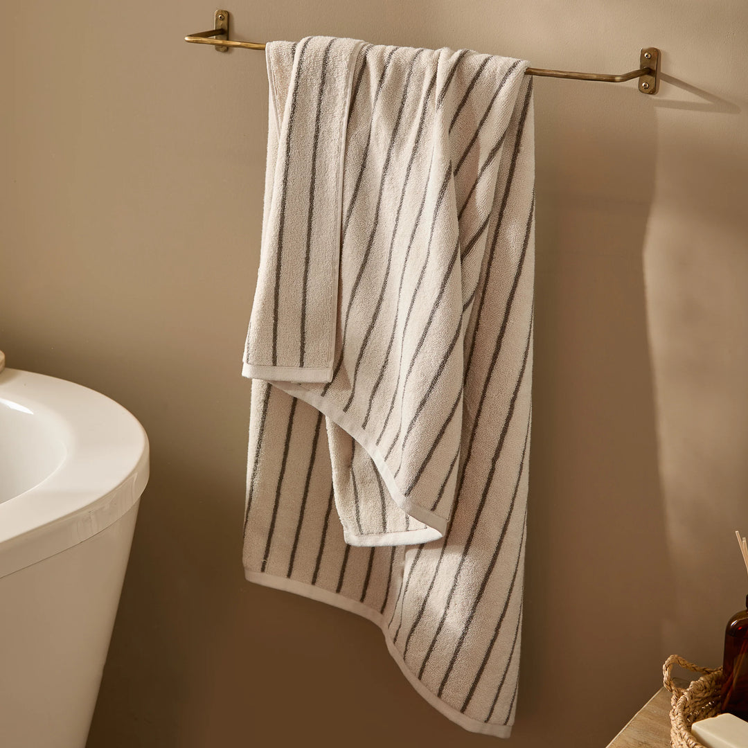 Yard Hebden Striped Towel in Mole