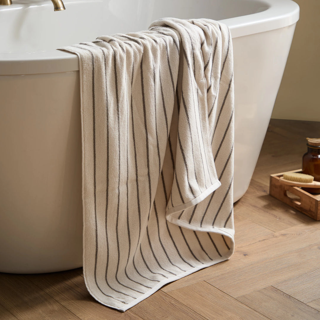 Yard Hebden Striped Towel in Mole