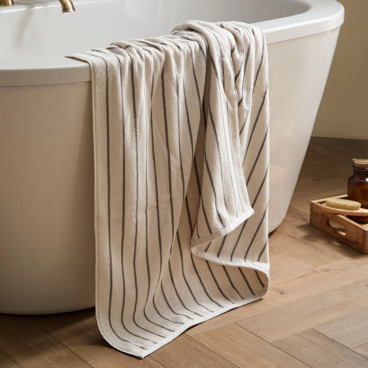 Yard Hebden Striped Towel in Mole
