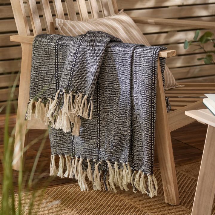 Yard Hebden Outdoor Throw in Navy
