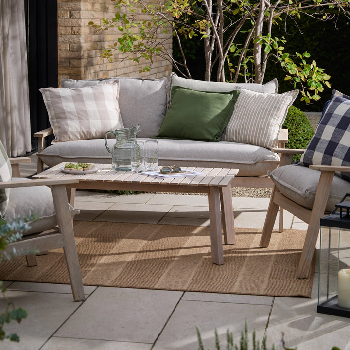 Hessle Stripe Outdoor Cushion in Natural
