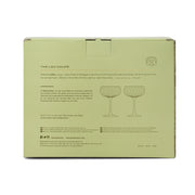 The Lou Coupe Glass Set of 2 Olive