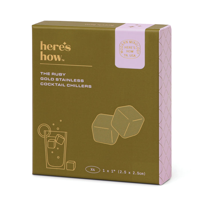 The Ruby Cocktail Chillers Gold Set of 4