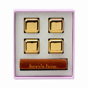The Ruby Cocktail Chillers Gold Set of 4
