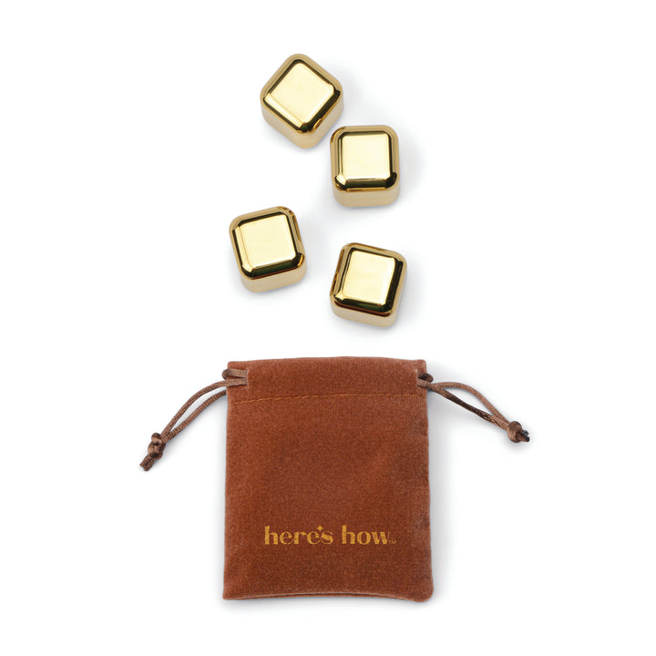 The Ruby Cocktail Chillers Gold Set of 4