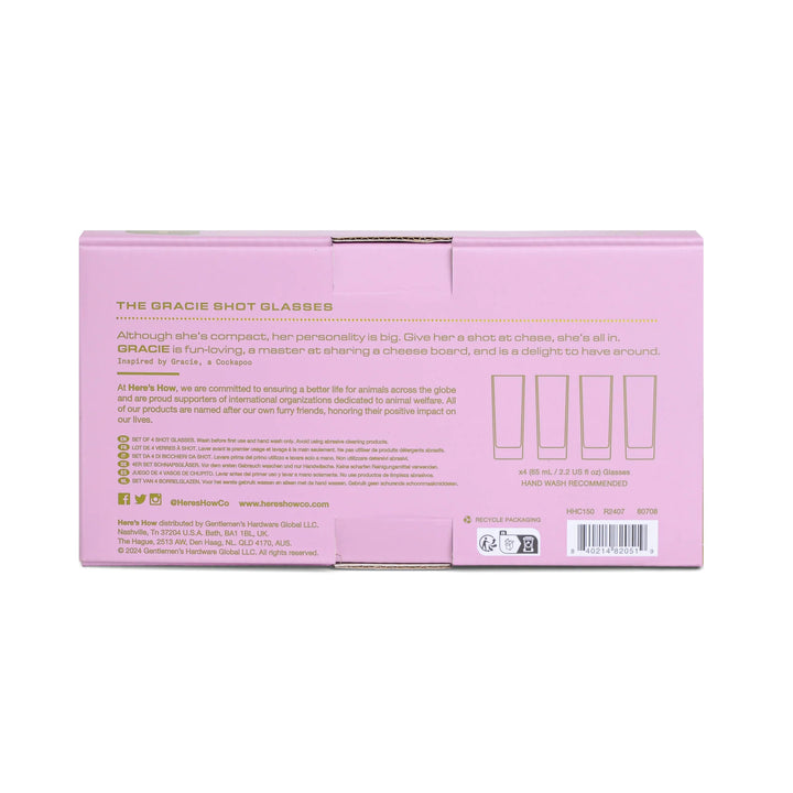 The Gracie Set of 4 Shot Glasses