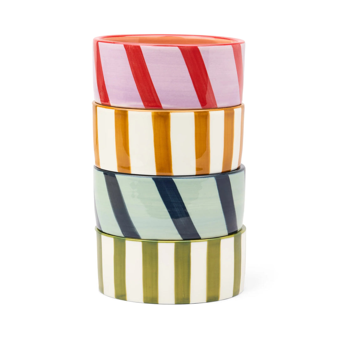 The Izzy Wine Coaster Green Stripe