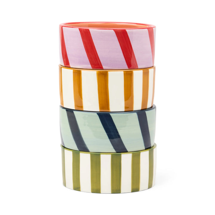 The Izzy Wine Coaster Green Stripe