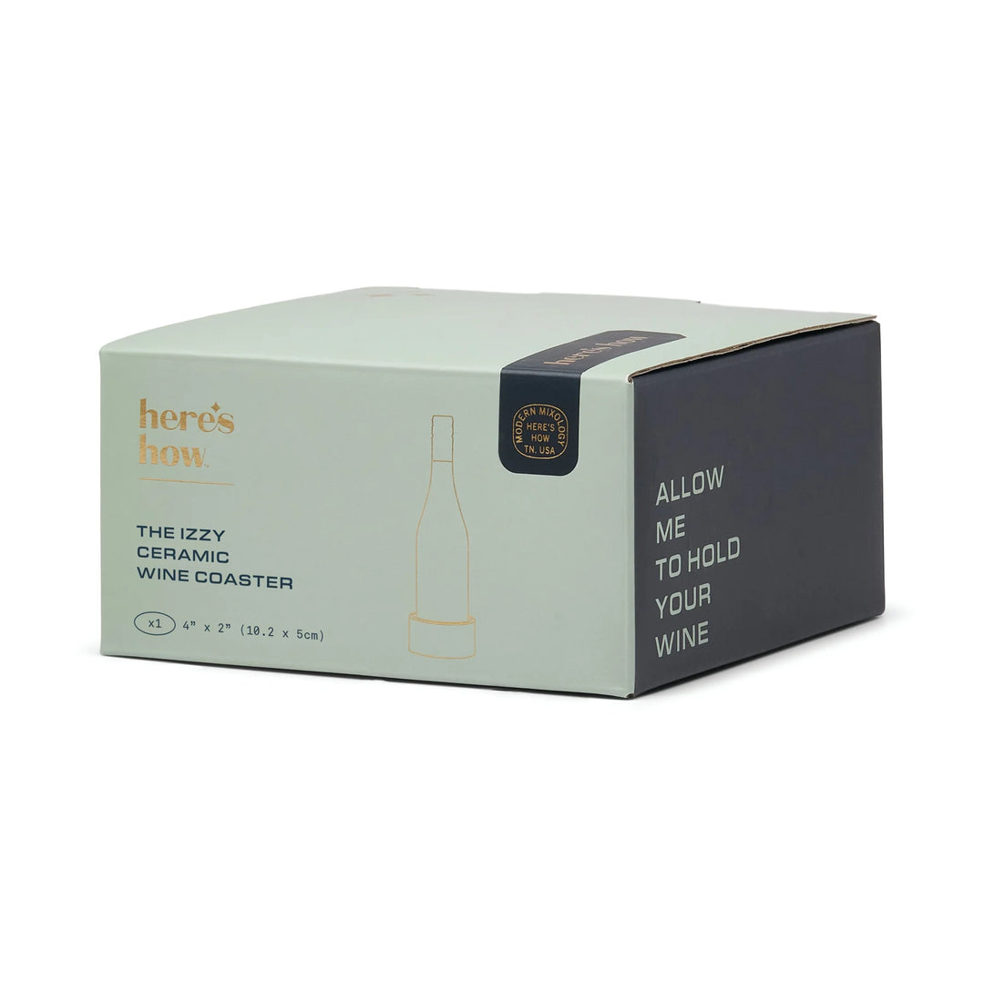 The Izzy Wine Coaster Blue & Green Stripe