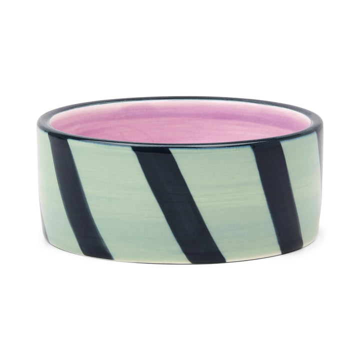 The Izzy Wine Coaster Blue & Green Stripe
