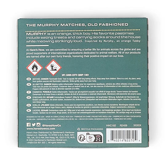 The Murphy Matches Old Fashioned