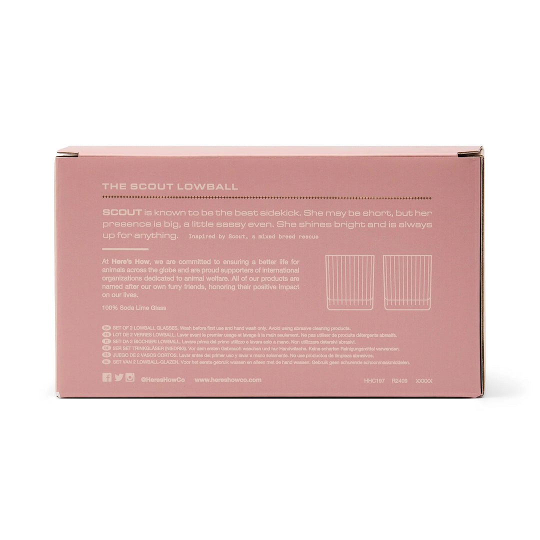 The Scout Lowball Glass Set of 2 Blush
