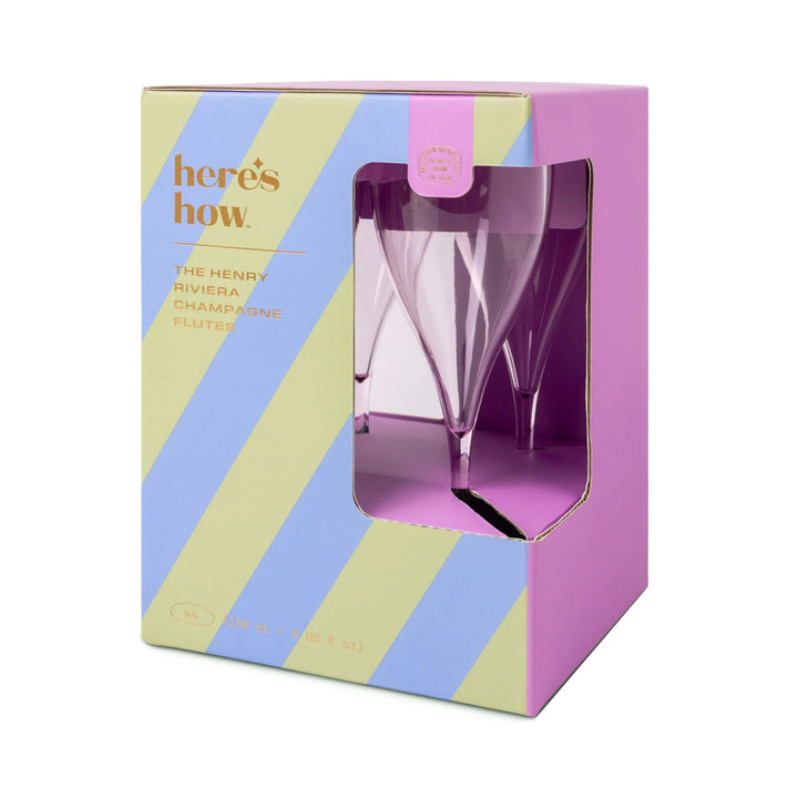 The Henry Champagne Acrylic Glasses Set of 4 in Lilac