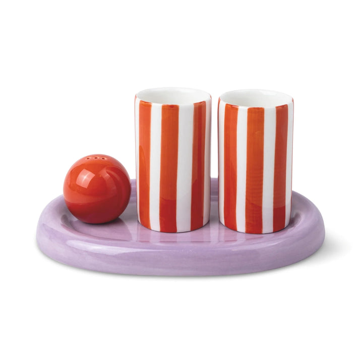 The Lily Mae Ceramic Tequila Shot Glass Set in Poppy/Lilac