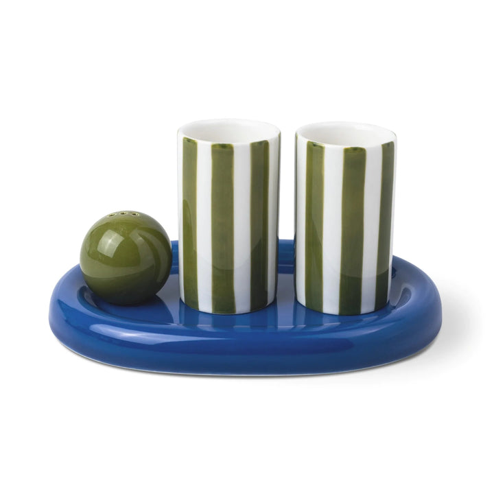 The Lily Mae Ceramic Tequila Shot Glass Set in Cobalt/Olive