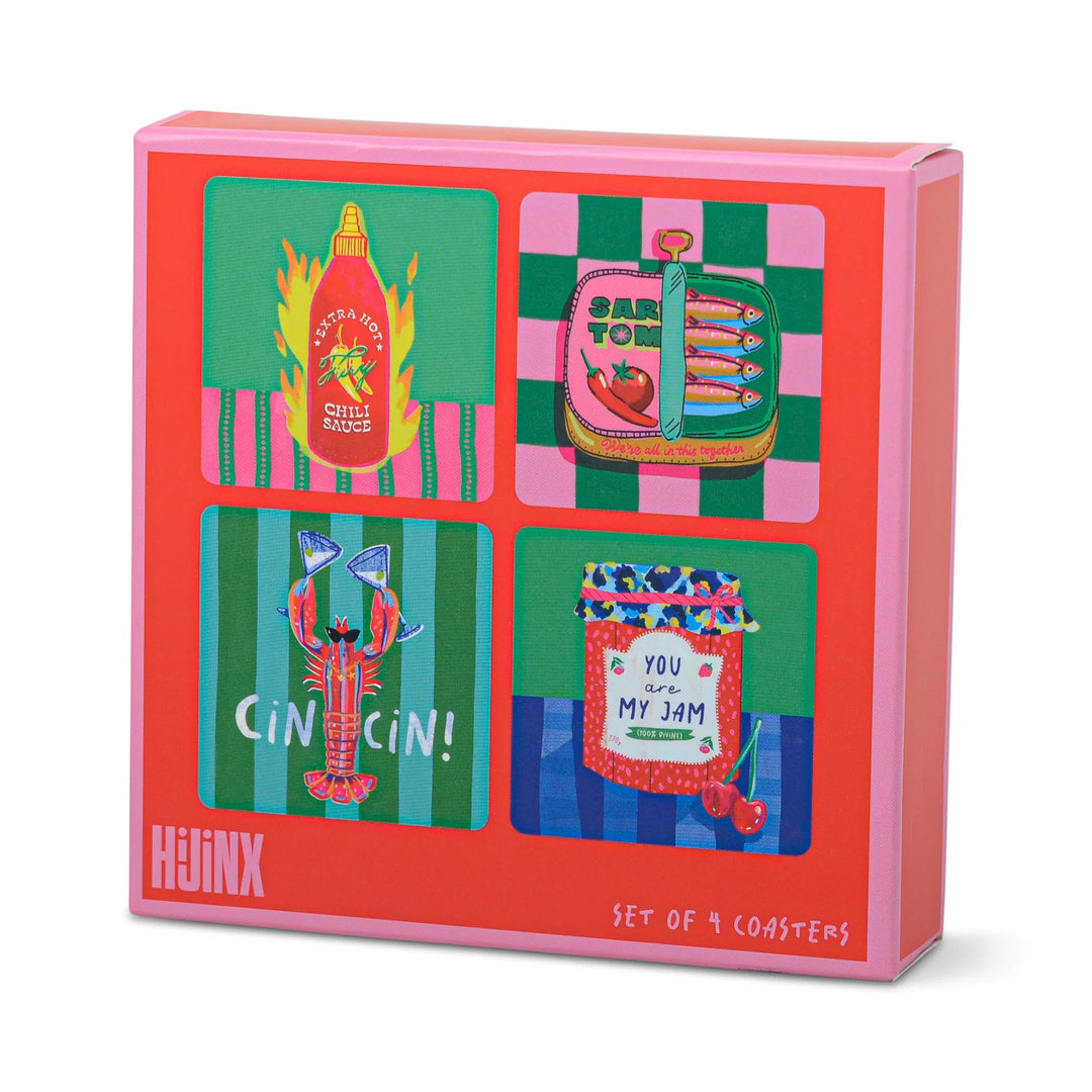 Hijinx The Foodie Set of 4 Coasters