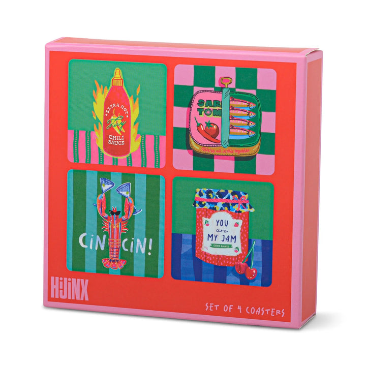 Hijinx The Foodie Set of 4 Coasters