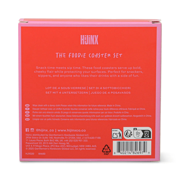 Hijinx The Foodie Set of 4 Coasters