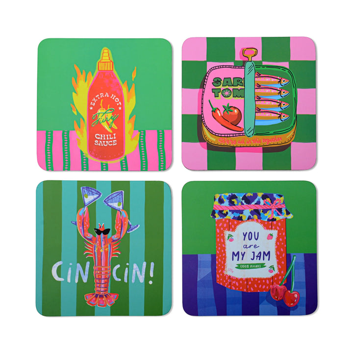 Hijinx The Foodie Set of 4 Coasters