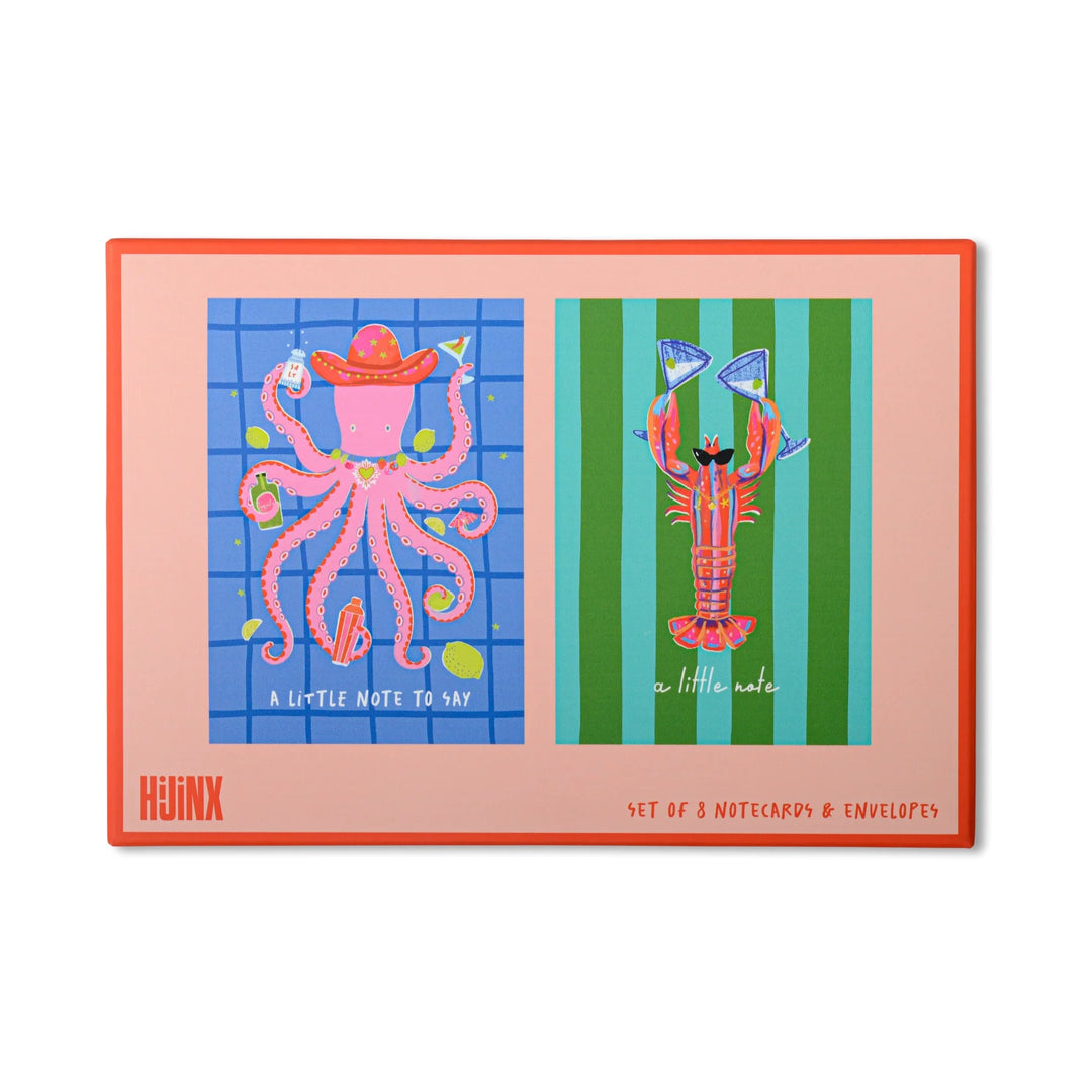 Hijinx Set of 8 Ocean Notecards