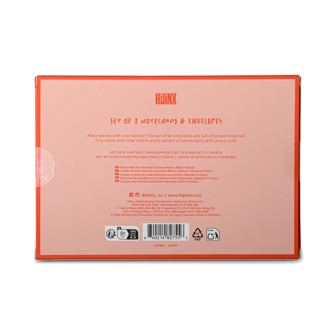 Hijinx Set of 8 Ocean Notecards
