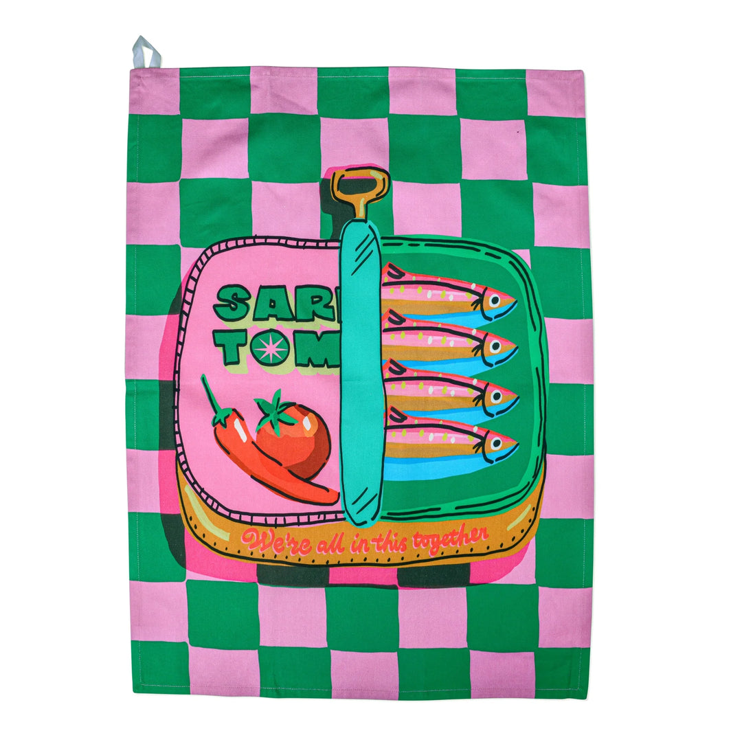 Hijinx Sardines Tea Towel