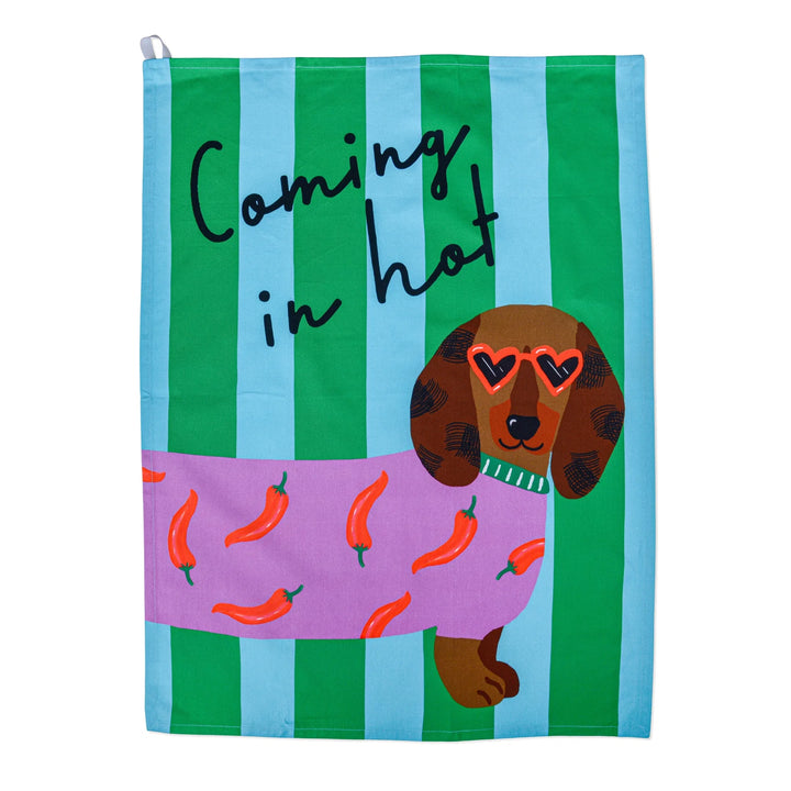 Hijinx Coming in Hot Tea Towel