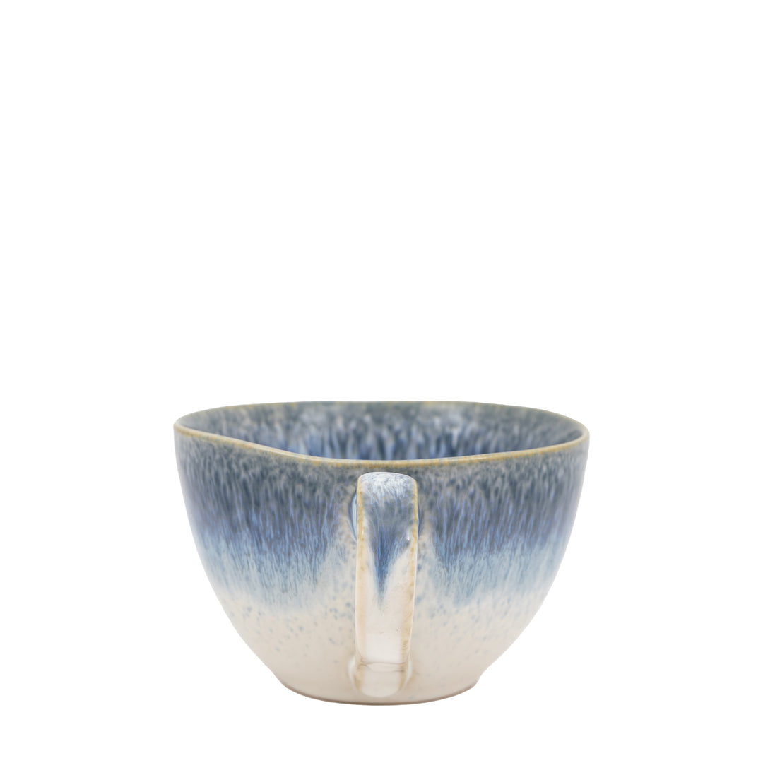 Set of 4 Reactive Organic Mugs in Blue