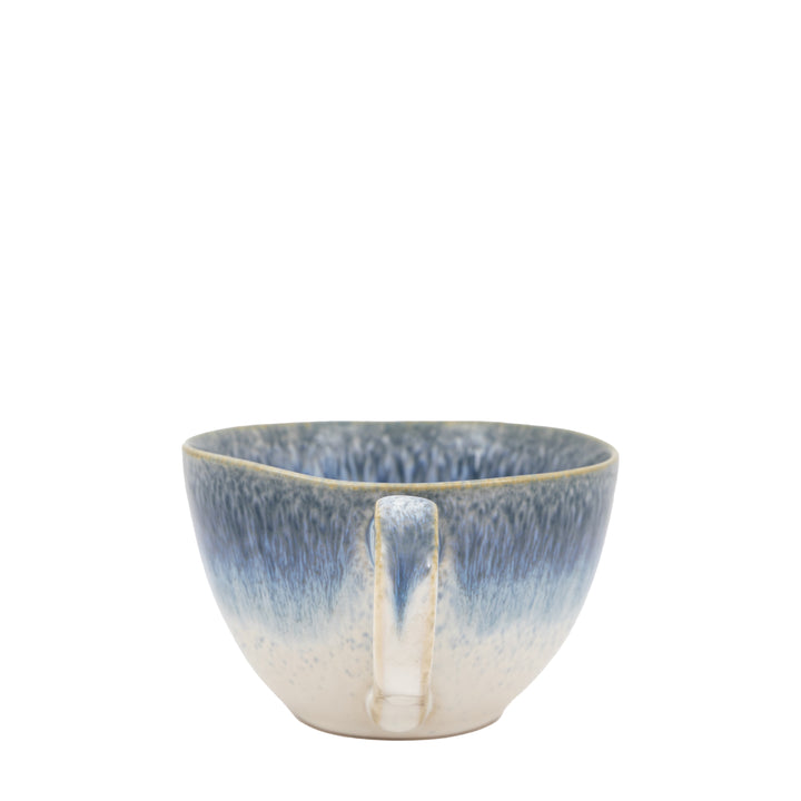 Set of 4 Reactive Organic Mugs in Blue