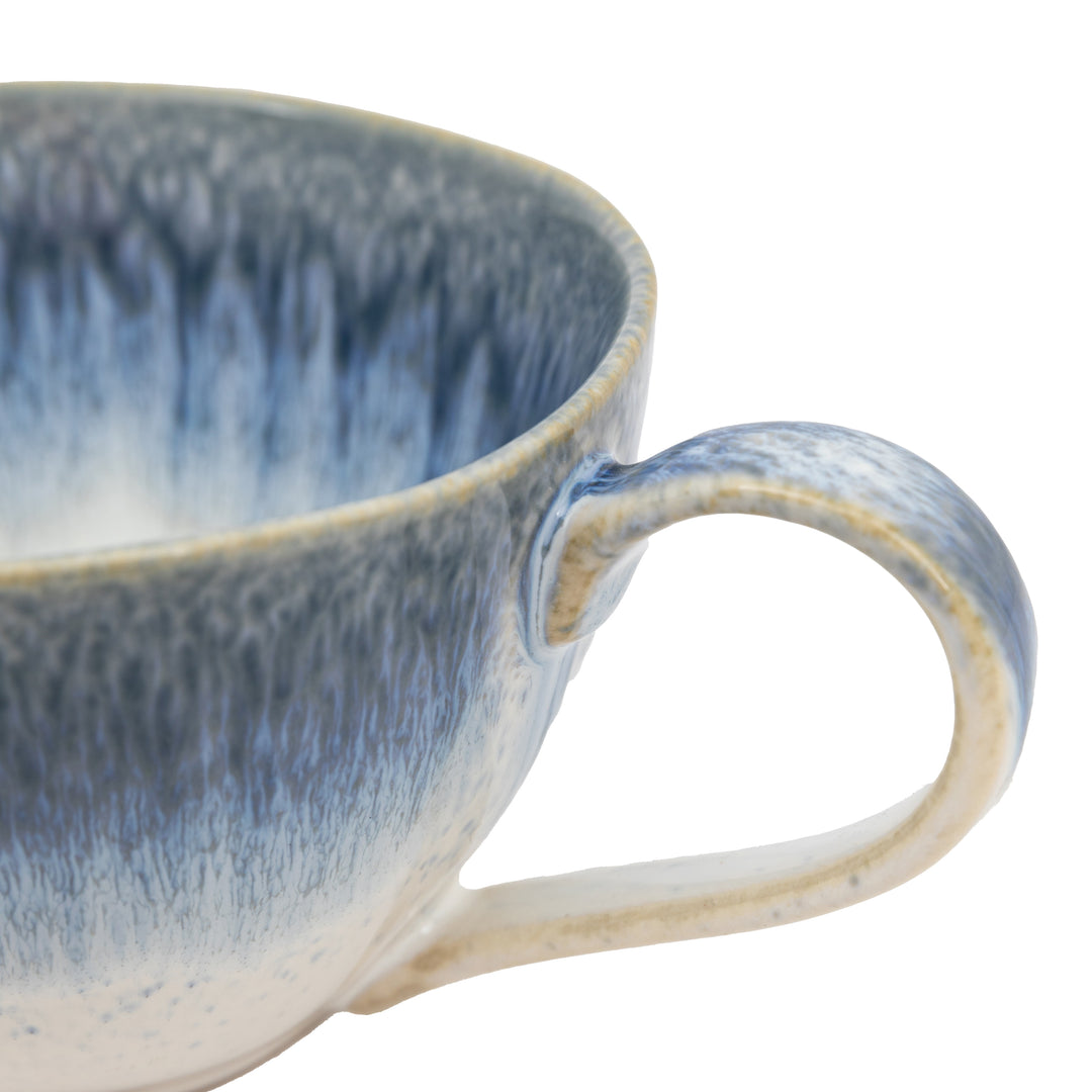Set of 4 Reactive Organic Mugs in Blue