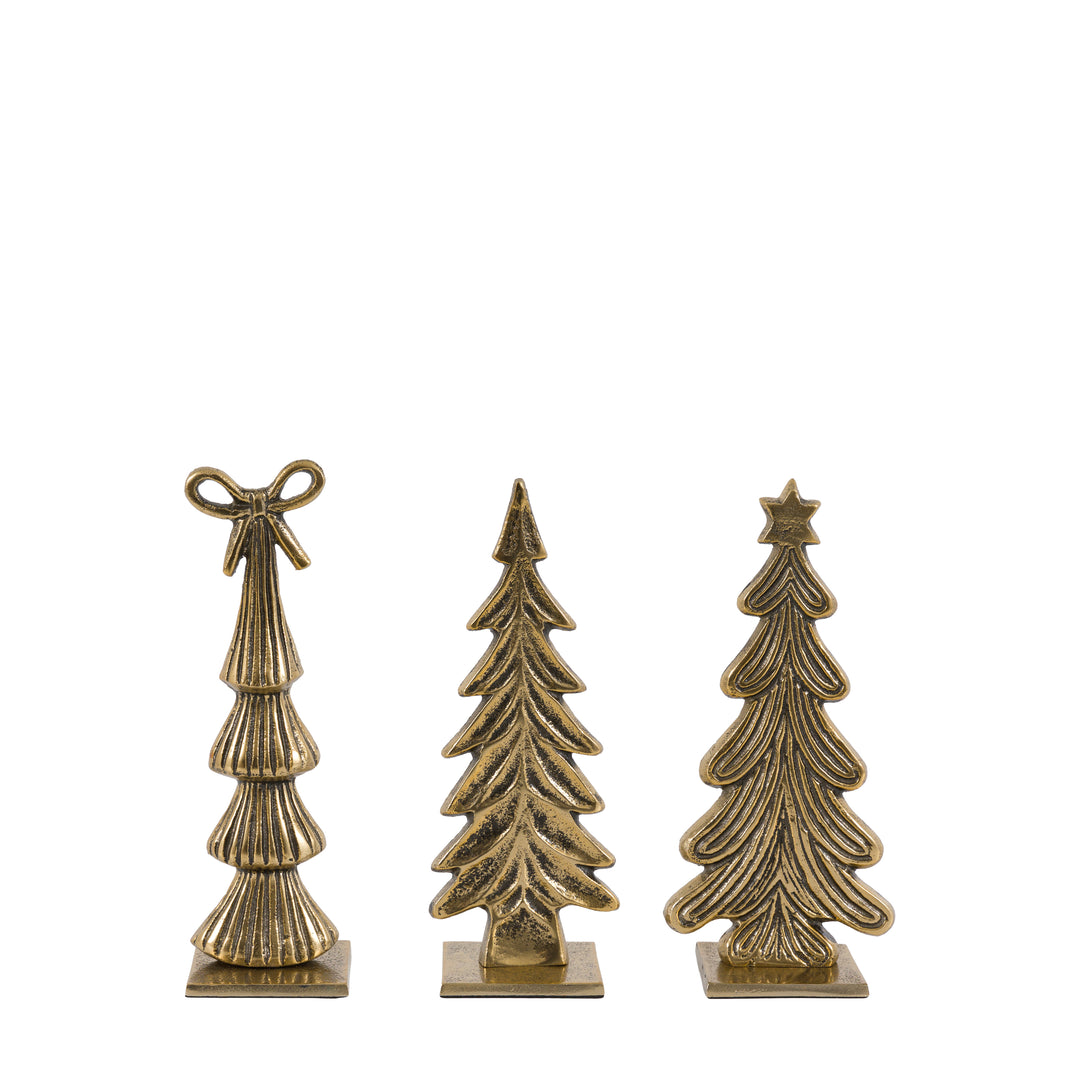 Heritage Set of 3 Tree Ornaments Gold