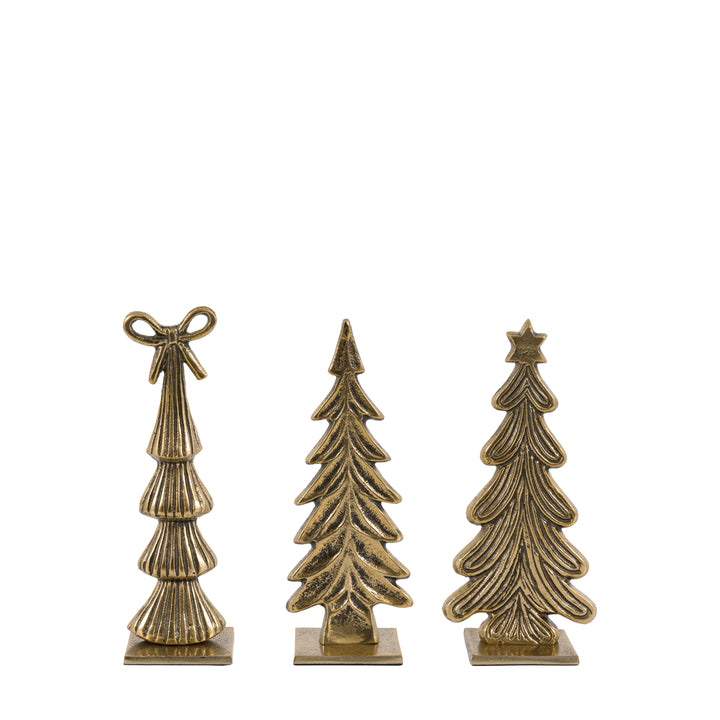 Heritage Set of 3 Tree Ornaments Gold