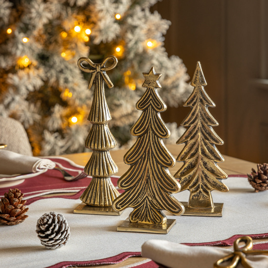 Heritage Set of 3 Tree Ornaments Gold
