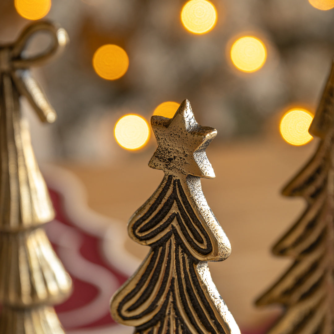 Heritage Set of 3 Tree Ornaments Gold