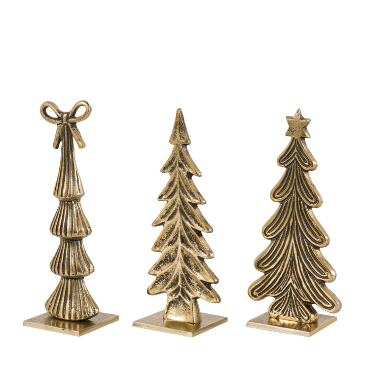 Heritage Set of 3 Tree Ornaments Gold