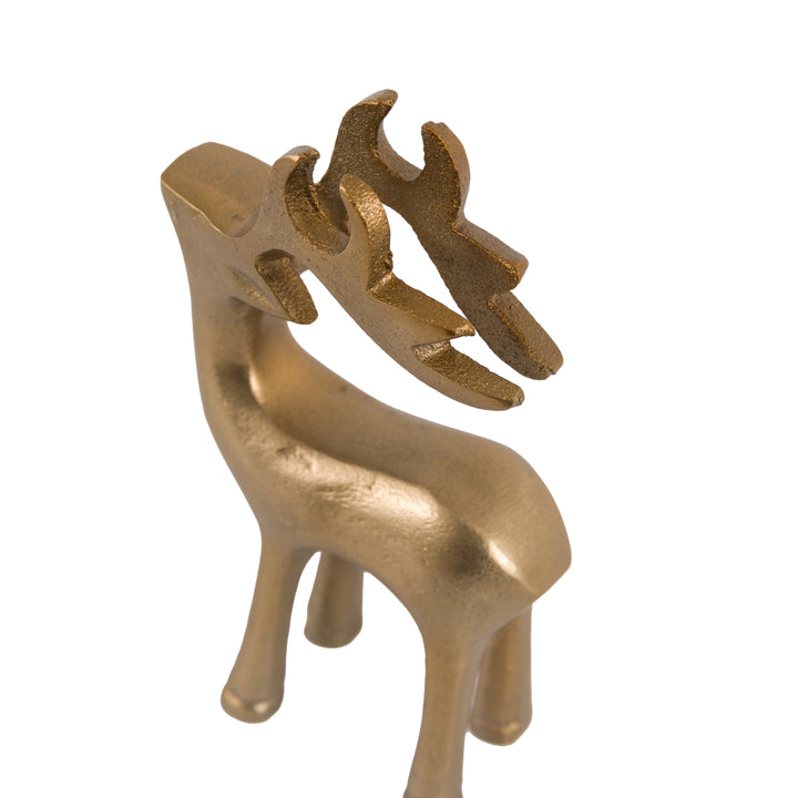 Woodland Set of 2 Metal Stags Gold