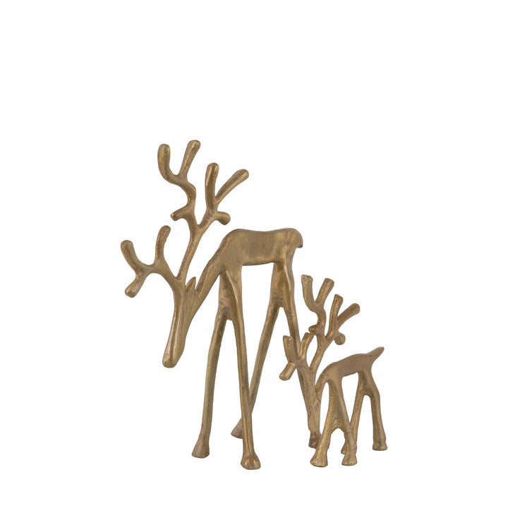Woodland Set of 2 Metal Reindeer Gold