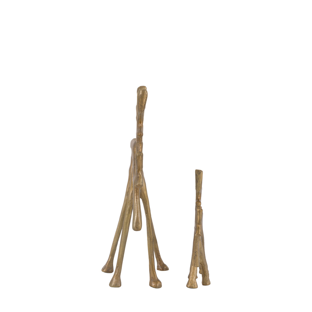 Woodland Set of 2 Metal Reindeer Gold
