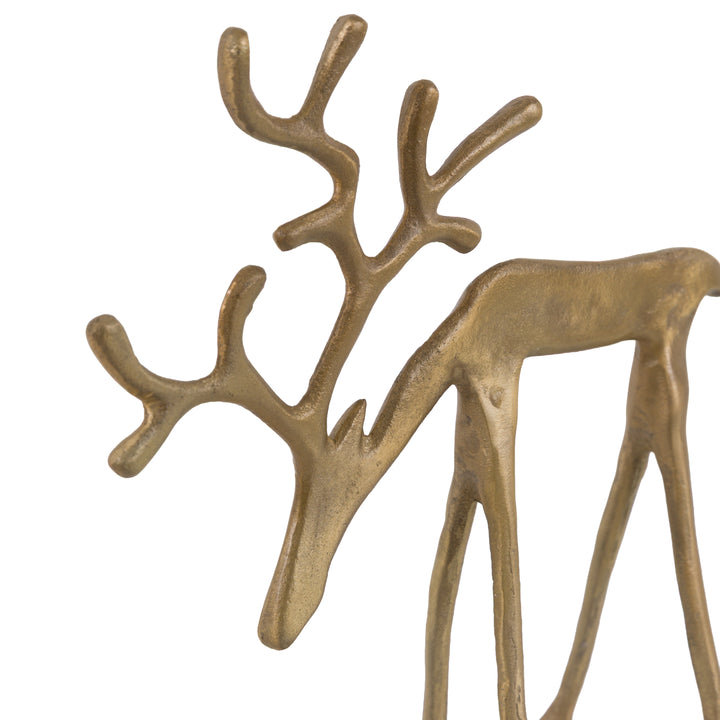 Woodland Set of 2 Metal Reindeer Gold